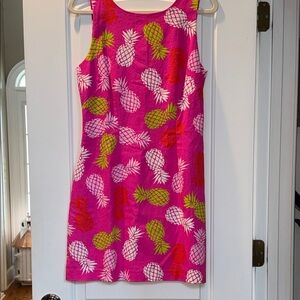 Macbeth Collection by Margaret Josephs Pink and Green Pineapple Mini Dress
